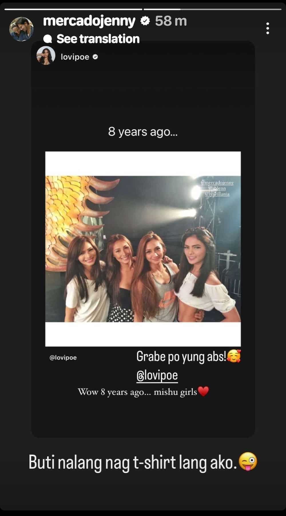 Lovi Poe shares lovely throwback pic with Jennylyn Mercado, Solenn Heussaff, Iya Villania Lovi Poe shares lovely throwback pic with Jennylyn Mercado, Solenn Heussaff, Iya Villania