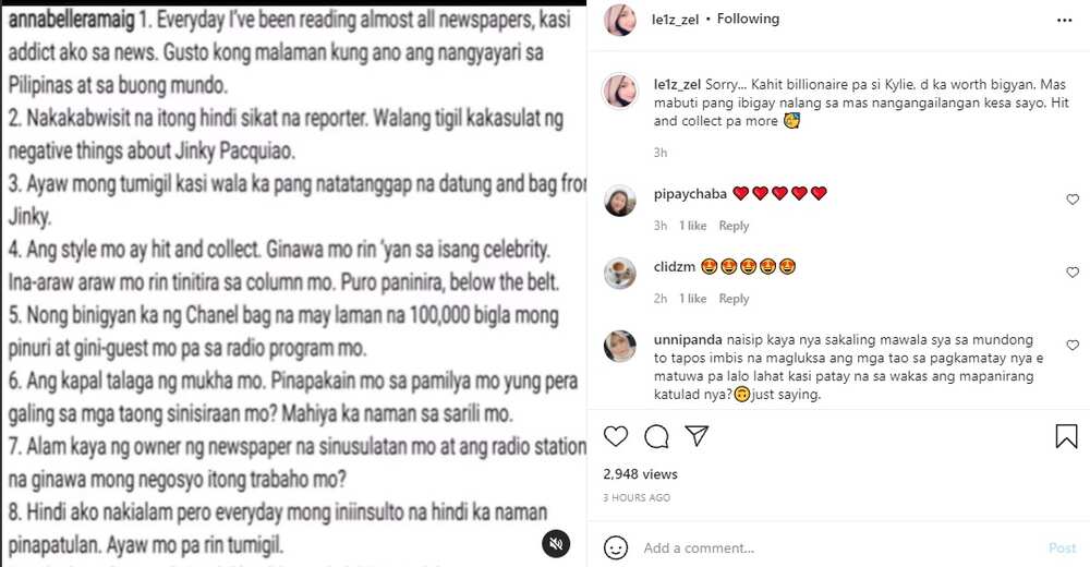 Kylie Padilla’s mom takes swipe at reporter who allegedly likes getting gifts from celebs Kylie Padilla’s mom takes swipe at reporter who allegedly likes getting gifts from celebs