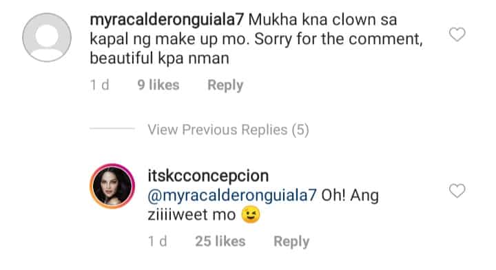 KC Concepcion fearlessly responds to netizen telling her that she looks like a clown