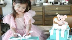 Anne Curtis gushes over Dahlia’s smile as she receives gifts from a luxury brand
