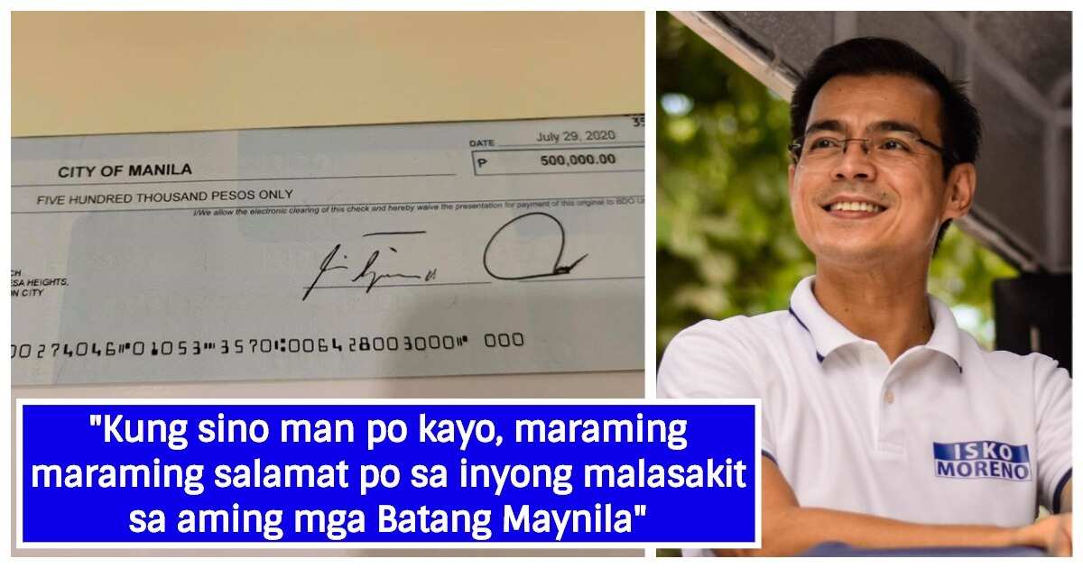 Mayor Isko Moreno, Nagpasalamat sa 'Anonymous Donor' ng ₱500,000