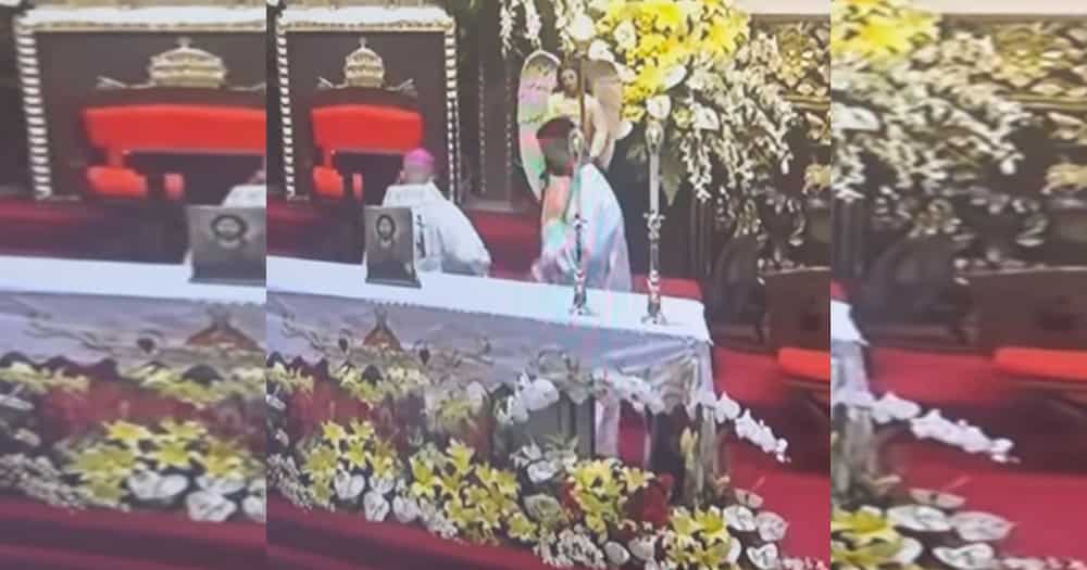 Kwelang video ng isang pari na tila binatukan ang sakristan habang nasa altar, viral