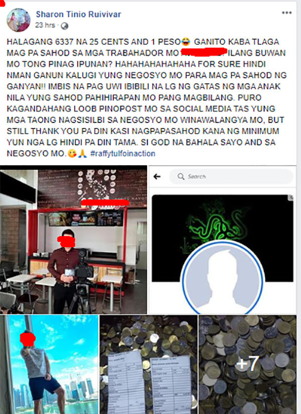 Employer, inerereklamo dahil sa pasahod na puro barya