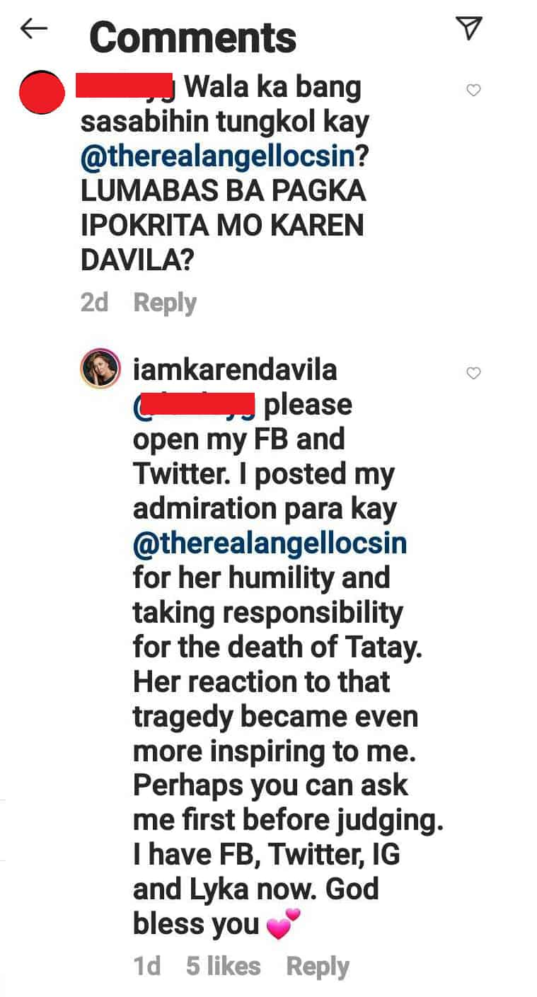 Karen Davila, sinupalpal ang basher na hiningi ang opinyon niya ukol kay Angel Locsin