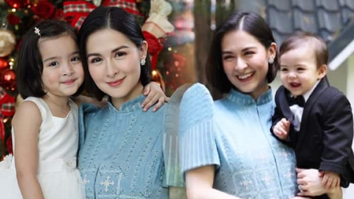 Marian Rivera together with Zia & Sixto attend the wedding of Dingdong Dantes' brother