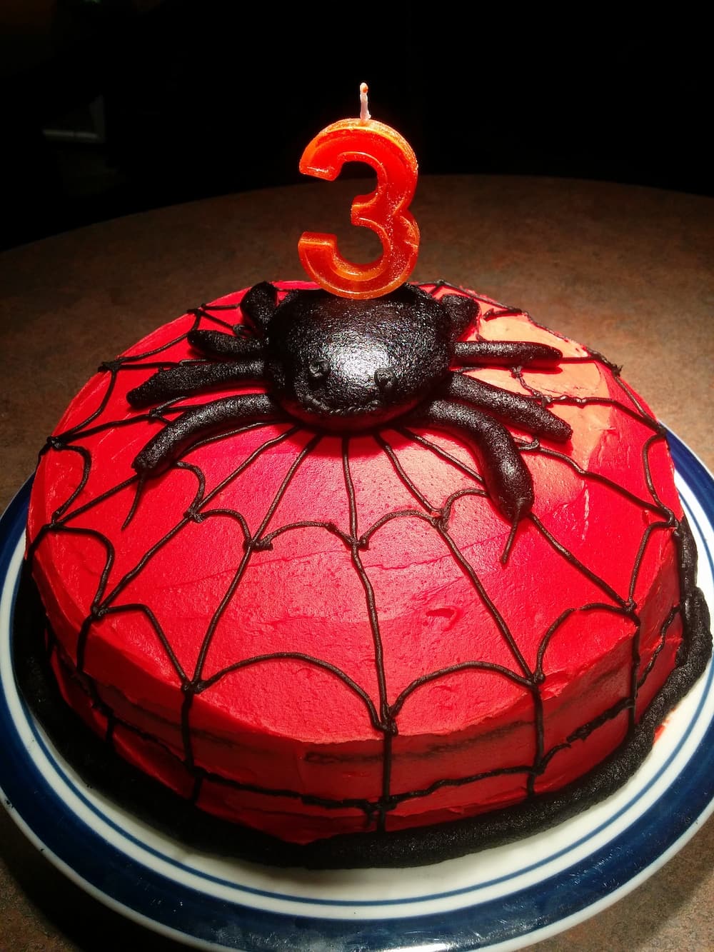 Cartoon spiderman birthday