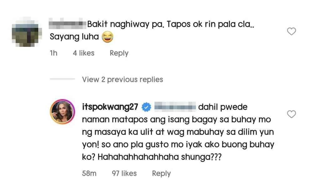 Pokwang sa "bakit naghiwalay pa" comment ng netizen: "Iyak ako buong buhay ko?"