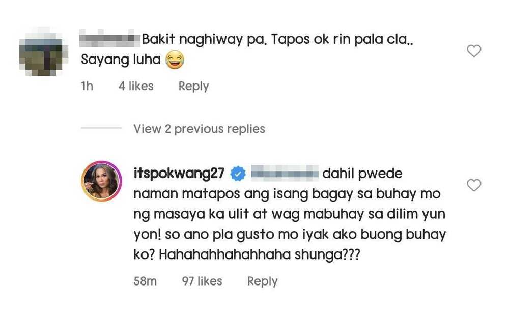 Pokwang sa "bakit naghiwalay pa" comment ng netizen: "Iyak ako buong buhay ko?"