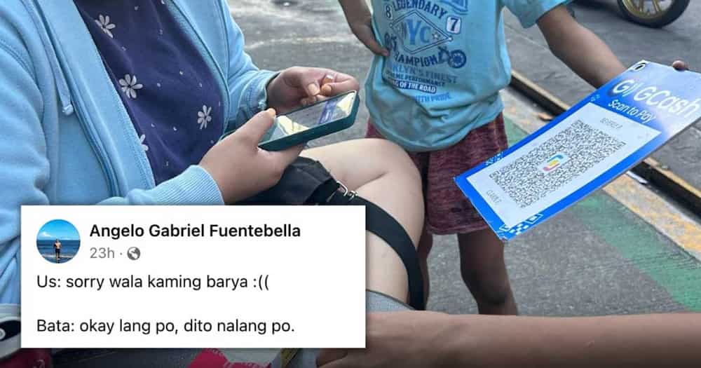 Pic ng Pinoy na namamalimos gamit ang QR code para sa mga taong walang cash on hand, viral