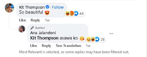 Ana Jalandoni, tinatawag na pala noon na "asawa" si Kit Thompson