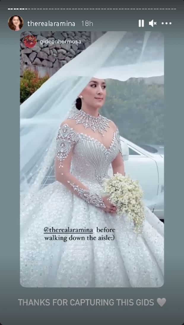 Video ni Ara Mina na pinapa-relax ang sarili bago ang bonggang bridal walk, viral