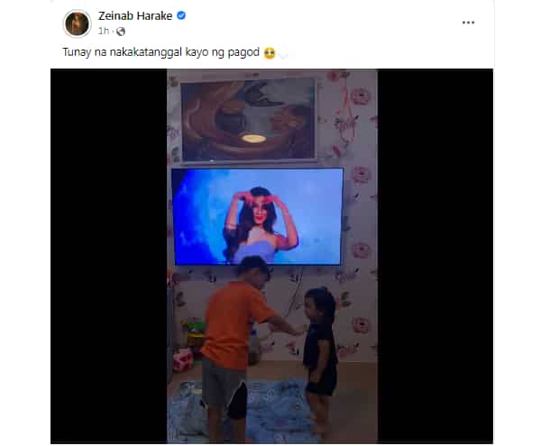 Video nina baby Bia, Lucas na natutuwa habang pinanonood sumayaw ang mommy Zeinab Harake nila, viral