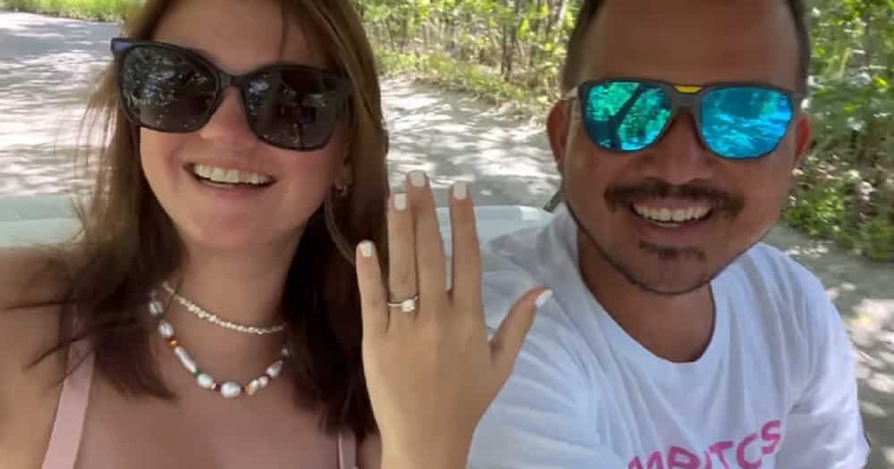 Angelica Panganiban gets emotional as Gregg Homan proposes to her (Screenshot from The Homans YouTube channel)