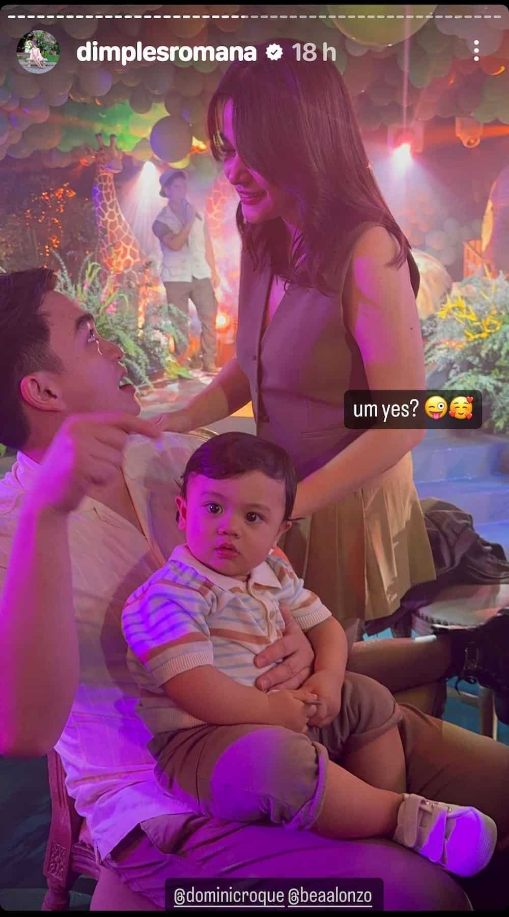 Dimples Romana shares Bea Alonzo, Dominic Roque’s cute moment with baby Elio