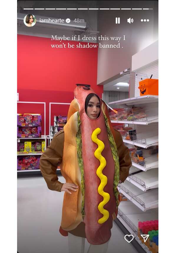Video ni Heart Evangelista na inirarampa ang suot na hotdog sandwich costume, viral