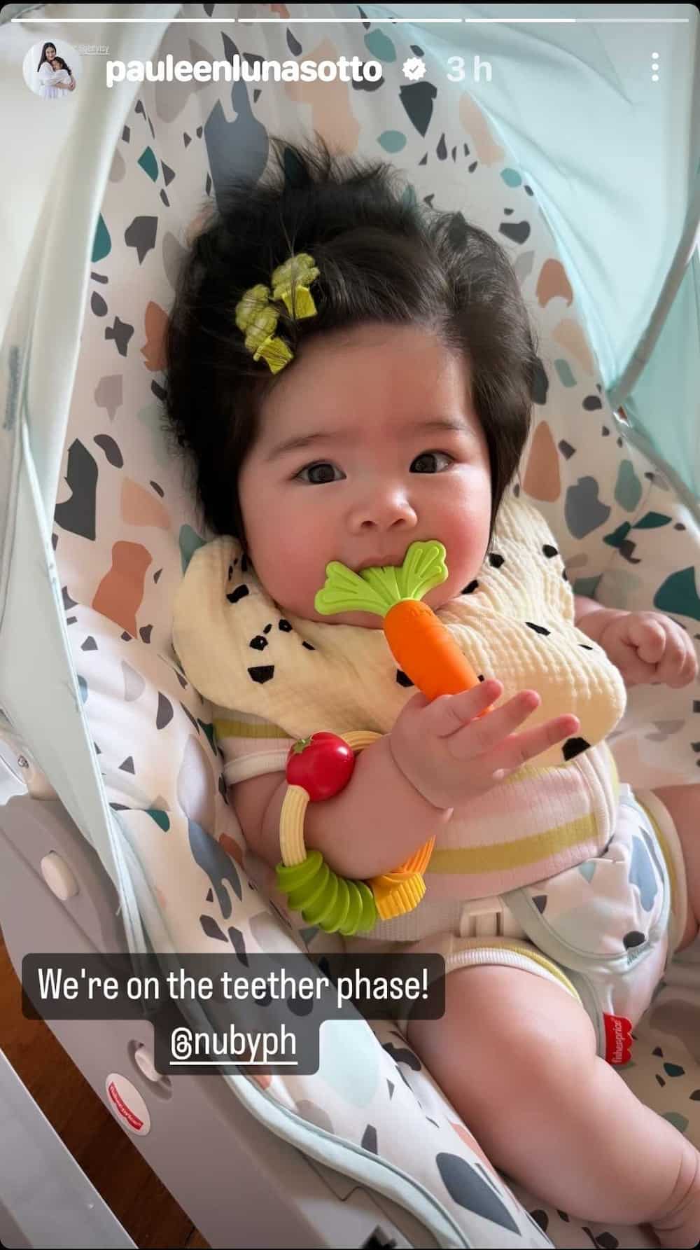 Pauleen Luna shares adorable photo of Baby Mochi using cute teether