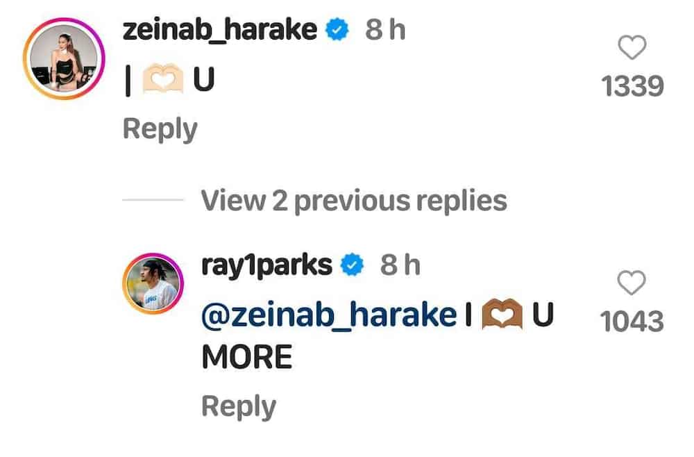 Zeinab Harake at Bobby Ray Parks Jr., nagpalitan ng sweet messages sa social media Zeinab Harake at Bobby Ray Parks Jr., nagpalitan ng sweet messages sa social media
