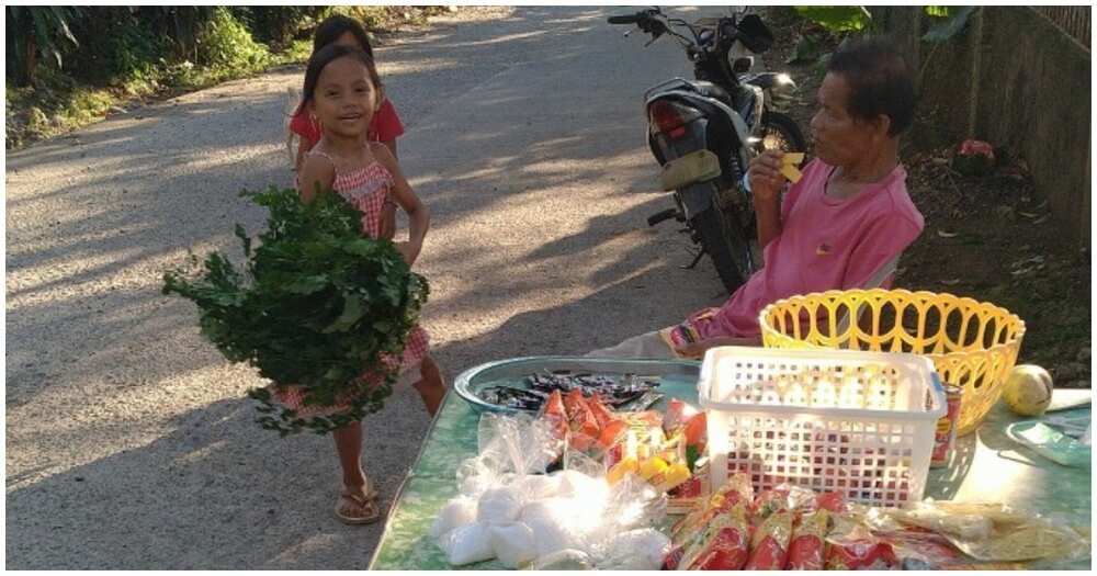 Batang babae na nabigyan ng biskwit sa 1 community pantry, nagbigay ng malunggay