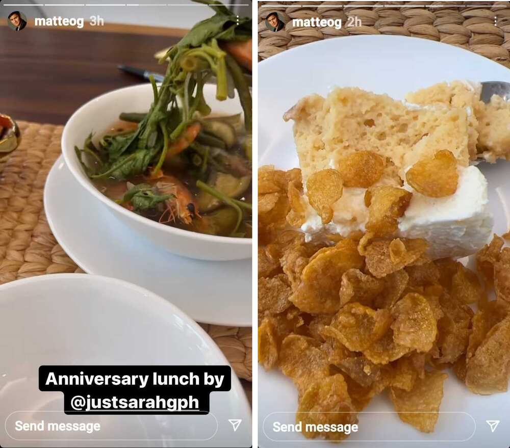 Matteo Guidicelli share glimpse of his, Sarah Geronimo’s anniversary lunch