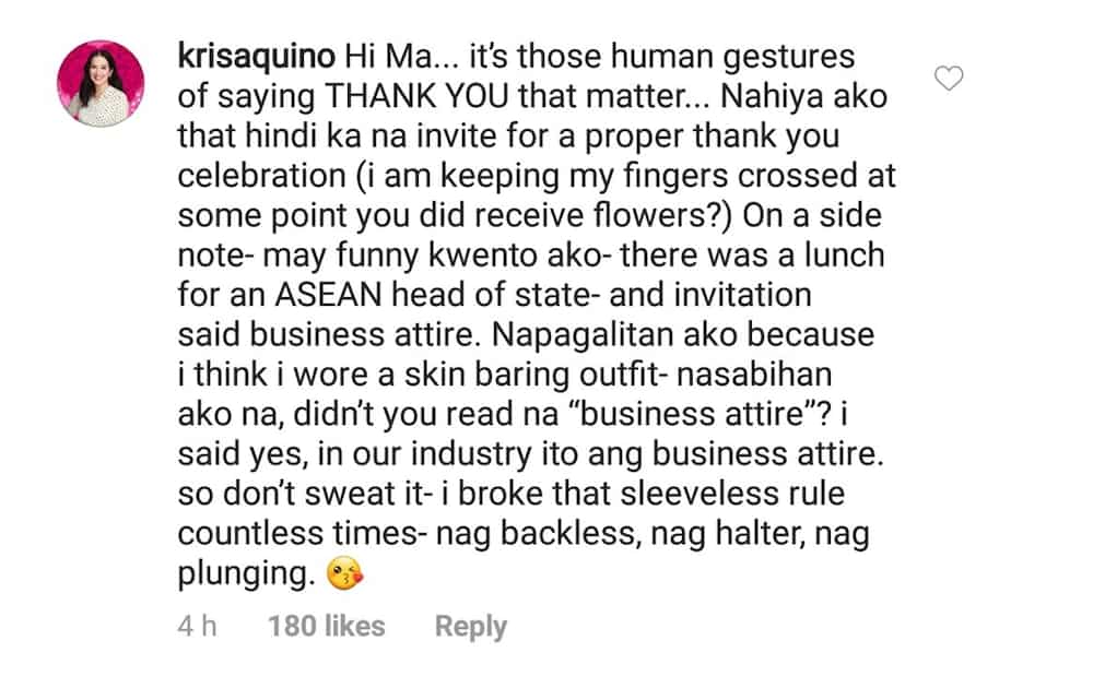 Kris Aquino gets criticized due to her reaction to Mariel Padilla’s Malacañang experience