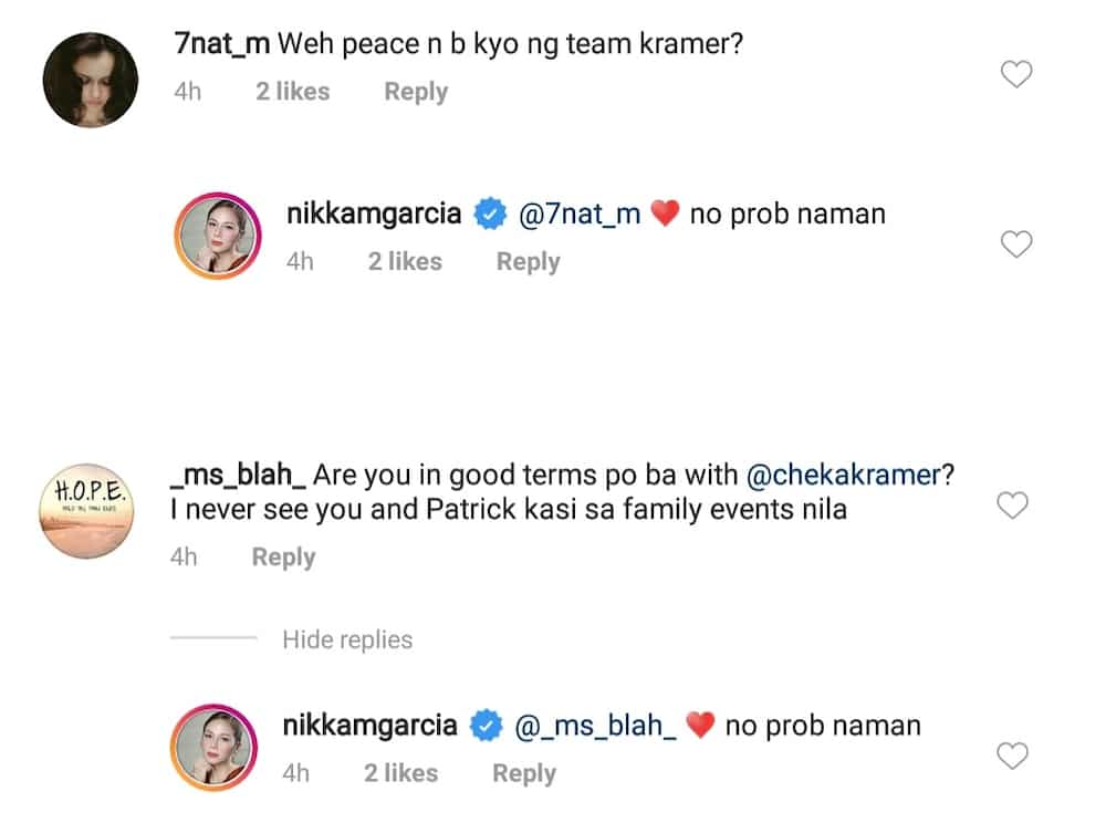 Nikka Garcia gives update on relationship with sis-in-law Cheska Garcia Kramer Nikka Garcia gives update on relationship with sis-in-law Cheska Garcia Kramer