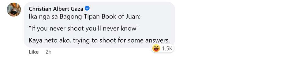 Xian Gaza, binati ang lahat ng magandang umaga maliban kay Kylie Verzosa Xian Gaza, binati ang lahat ng magandang umaga maliban kay Kylie Verzosa
