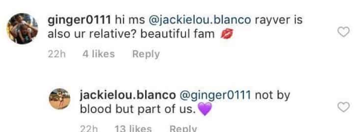 Janine Gutierrez' aunt, Jackie Lou Blanco, reveals something about her rumored boyfriend, Rayver Cruz