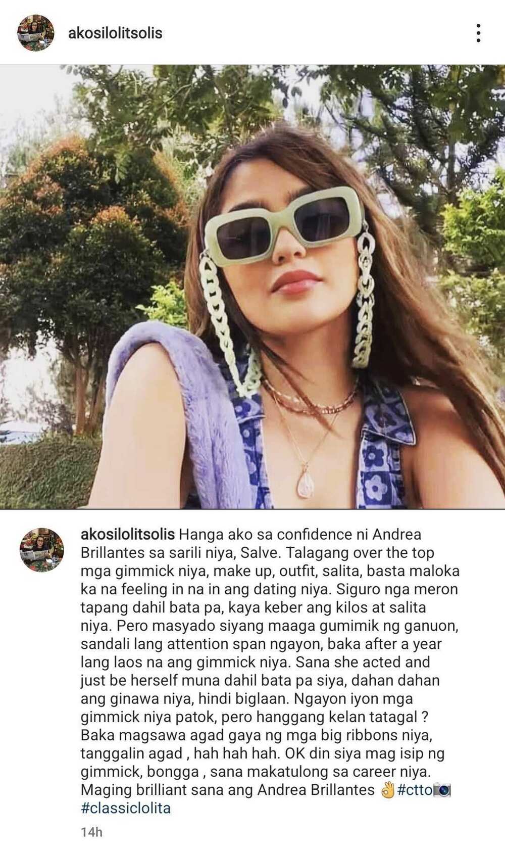 Lolit Solis, sinabing "over the top" ang mga gimmick umano ni Andrea Brillantes