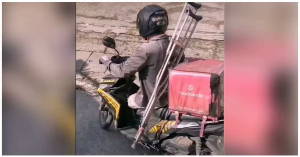 PWD na delivery rider, umani ng papuri mula sa mga netizens