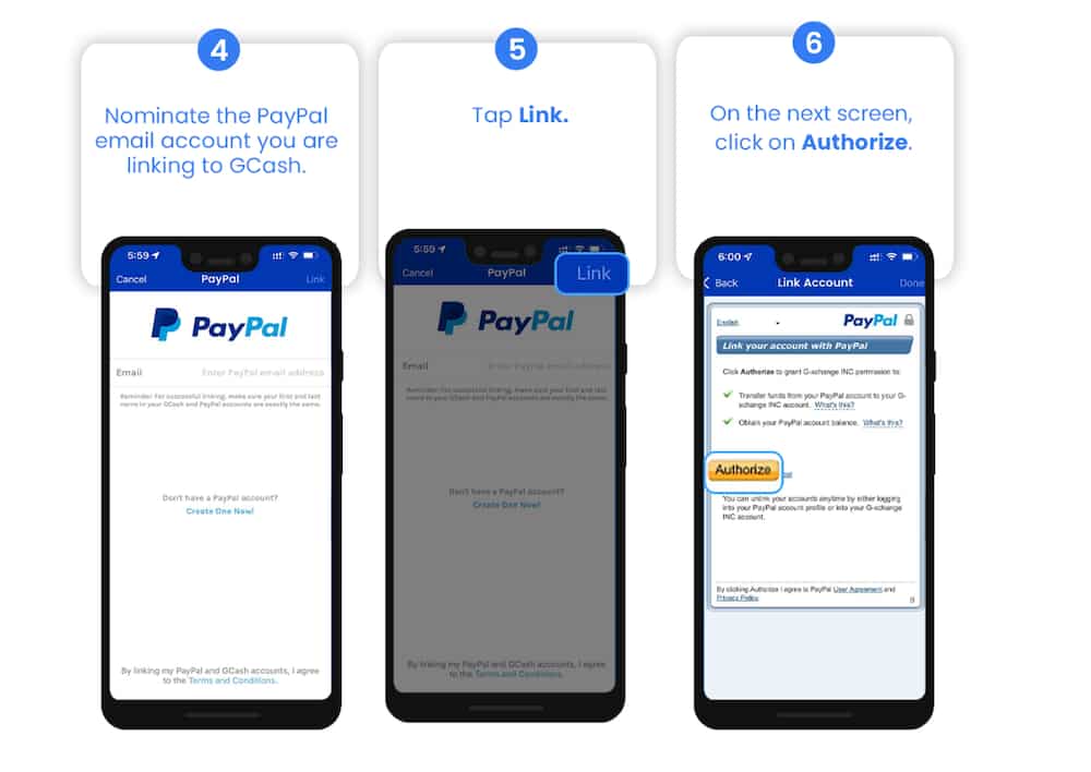 GCash MasterCard and PayPal