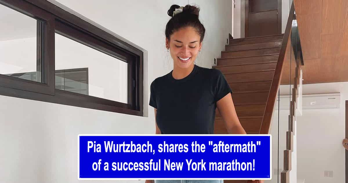 Pia Wurtzbach, shares the "aftermath" of a successful New York marathon