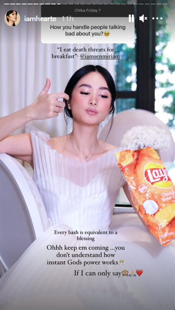 Heart Evangelista Instagram Basher Response