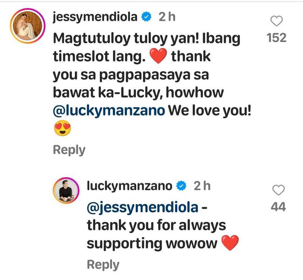 Jessy Mendiola nagpahayag ng suporta sa post ni Luis Manzano ukol sa huling 2 araw ng kanyang show