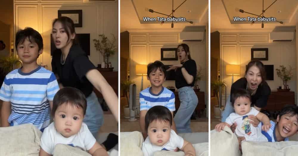 Alex Gonzaga shares fun "when Tata babysits" video featuring Seve, Polly Soriano