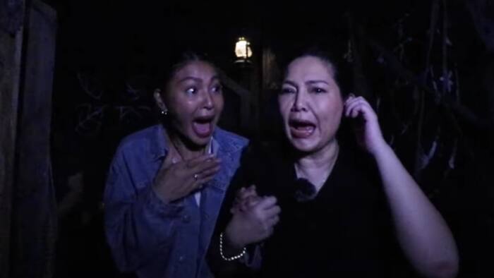 Nadine Lustre at Maricel Soriano, nagpalakasan ng tili sa kanilang horror house experience