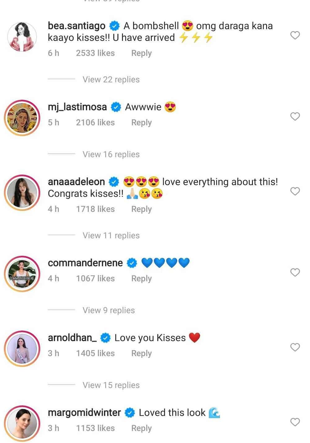 Kisses Delavin's latest IG posts after MUP stint receive comments from celebrities