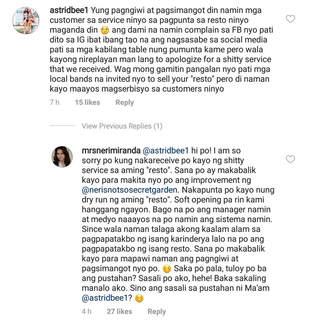 Neri Miranda, nakipagsagutan sa netizen matapos nitong okrayin ang kanyang restaurant