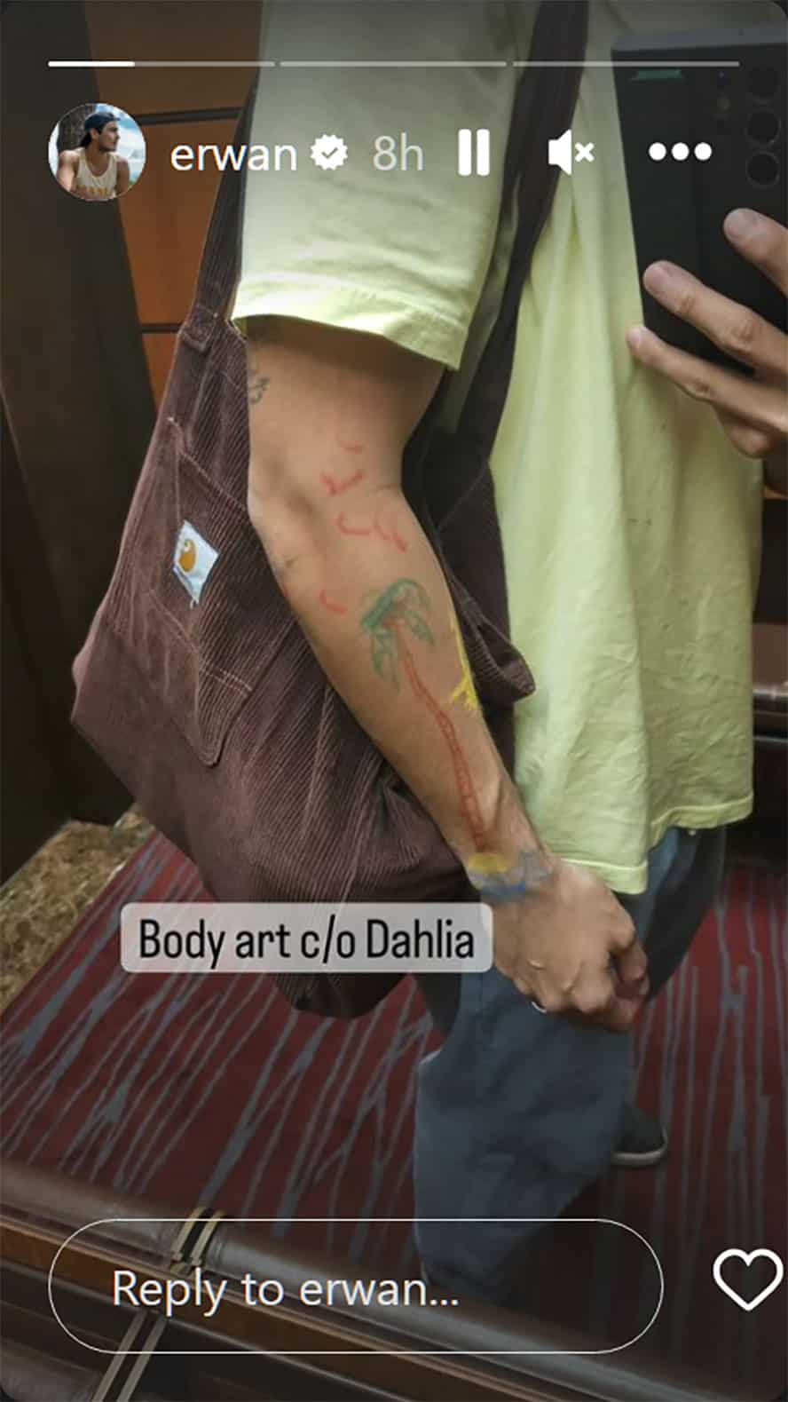Erwan Heussaff, proud na dinisplay sa social media ang “body art” na gawa ng kanyang anak na si Dahlia