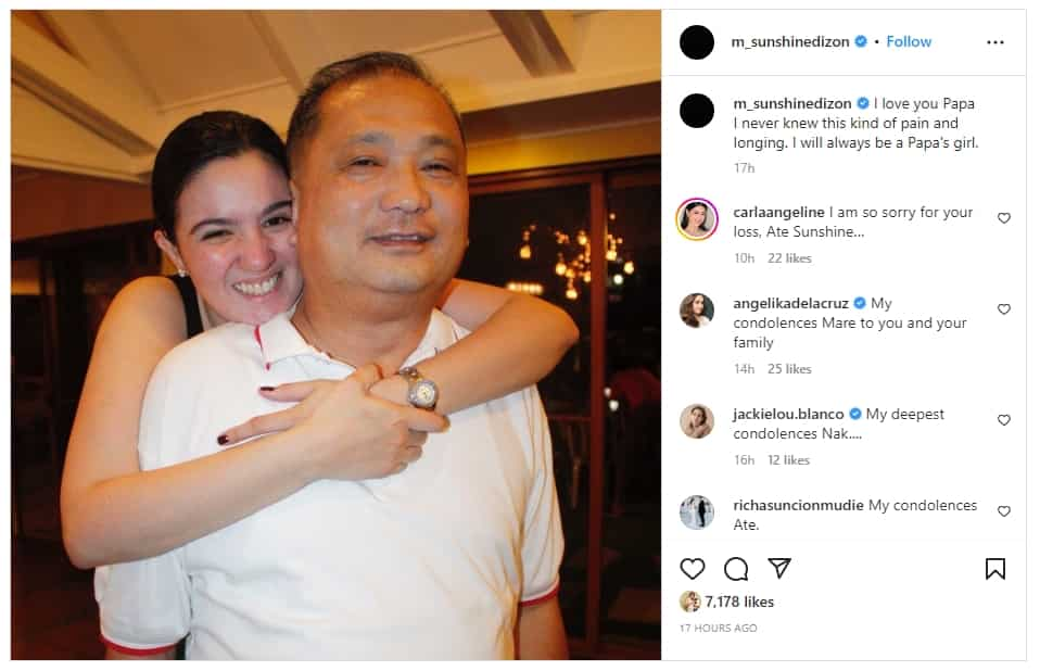 Sunshine Dizon, nagluluksa sa pagpanaw ng kanyang ama: "I love you papa"