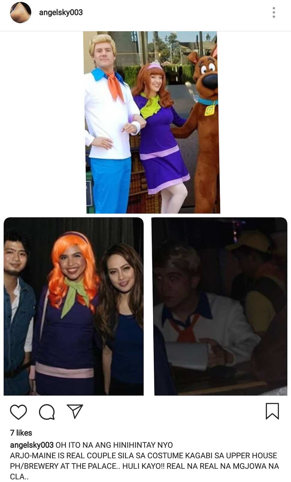 Maine Mendoza at Arjo Atayde, spotted raw bilang Daphne at Fred sa Halloween