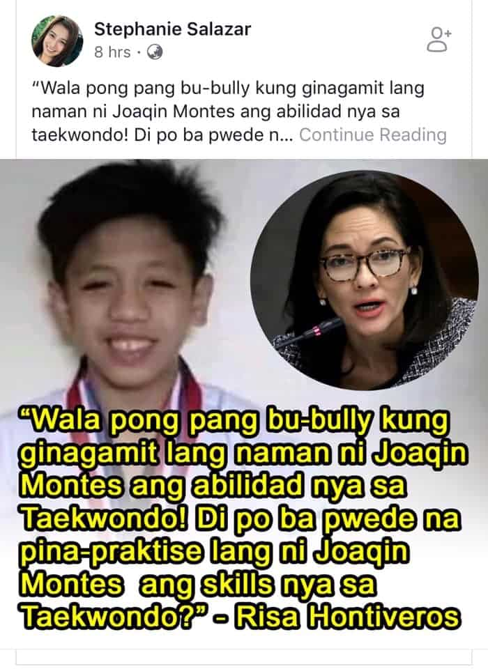 Fact check: Did Hontiveros say Ateneo student was not bullying but ‘practicing taekwondo’?