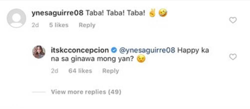 KC Concepcion claps back at netizen who called her 'taba'