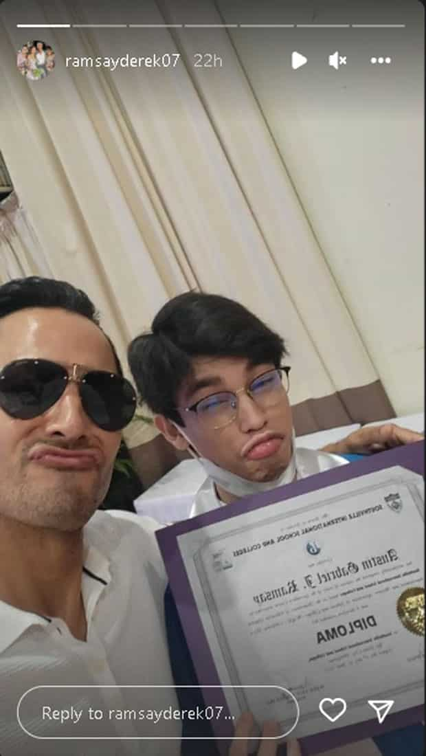 Derek Ramsay, proud sa pag-graduate ng kanyang anak sa Southville International School