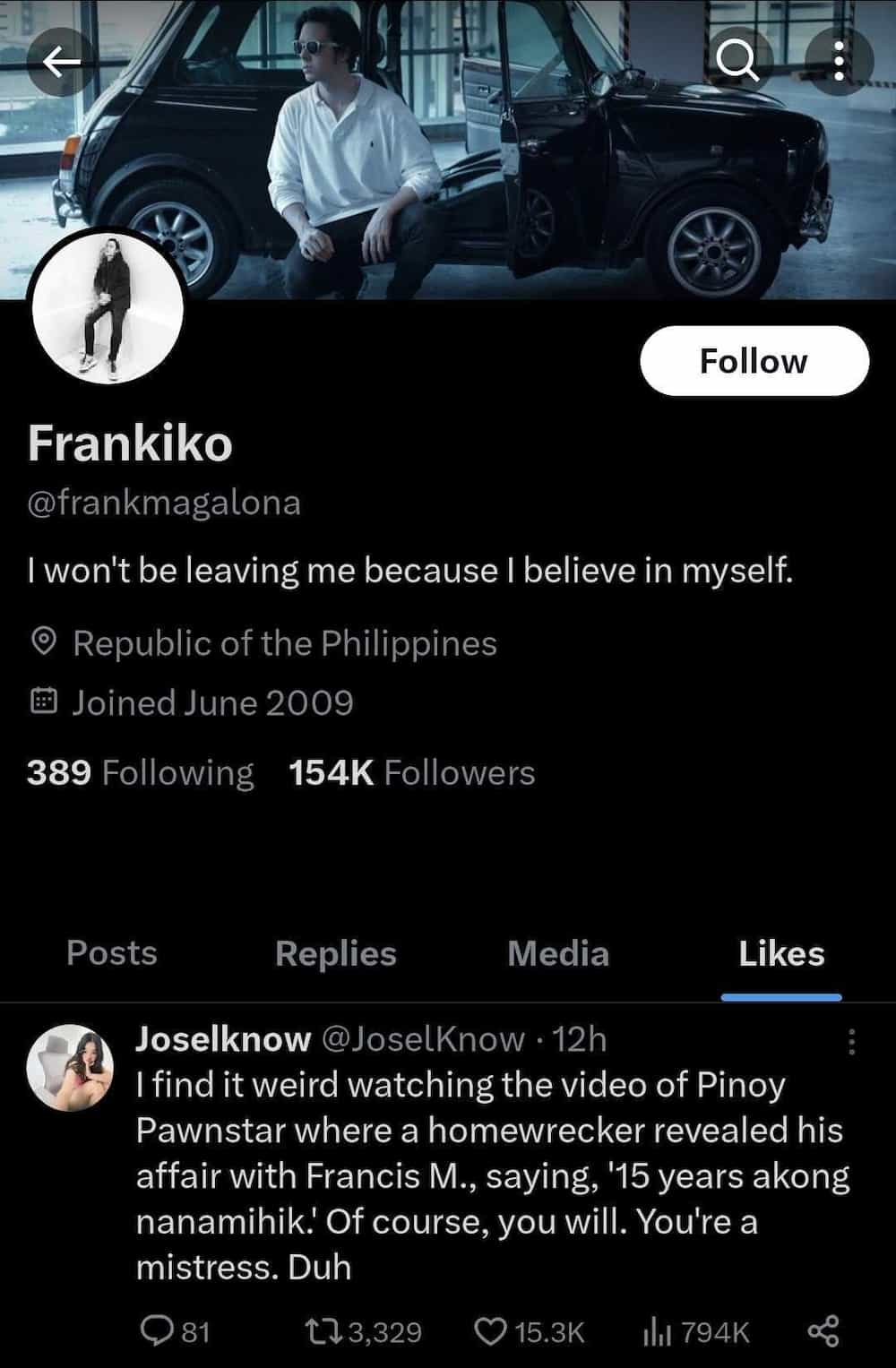 Anak ni Pia at Francis M, ni-like ang "homewrecker" comment ng isang netizen