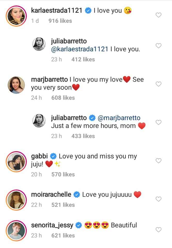 Jessy Mendiola, Karla Estrada, other celebs express love for Julia Barretto; netizens react