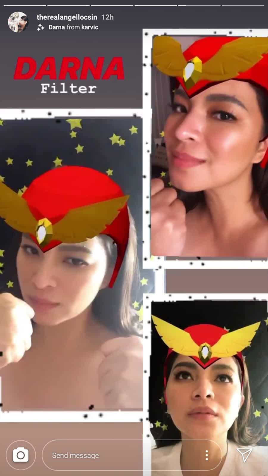 Angel Locsin Posts Photo With Darna Filter Netizens React Kamicomph 