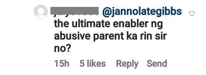 Janno Gibbs responds to bashers of his comment on Dennis Padilla's post: “Pinagtanggol ko ba”