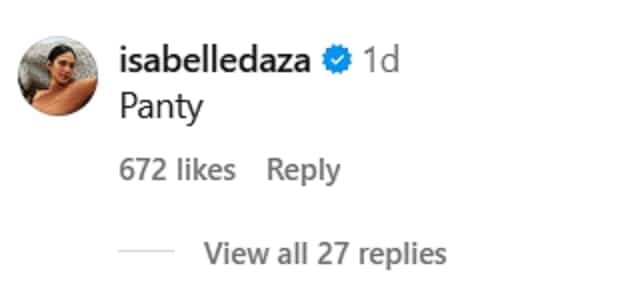 Netizens, naaliw sa nakakatawang comment ni Isabelle Daza sa post ni ...