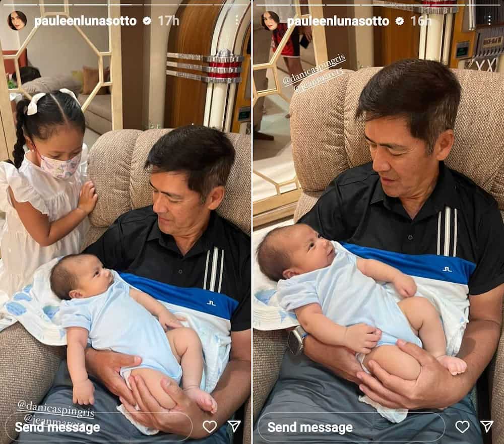 Snaps of Vic Sotto cradling Danica Sotto, Marc Pingris’ son Jean-Luc go viral Snaps of Vic Sotto cradling Danica Sotto, Marc Pingris’ son Jean-Luc go viral