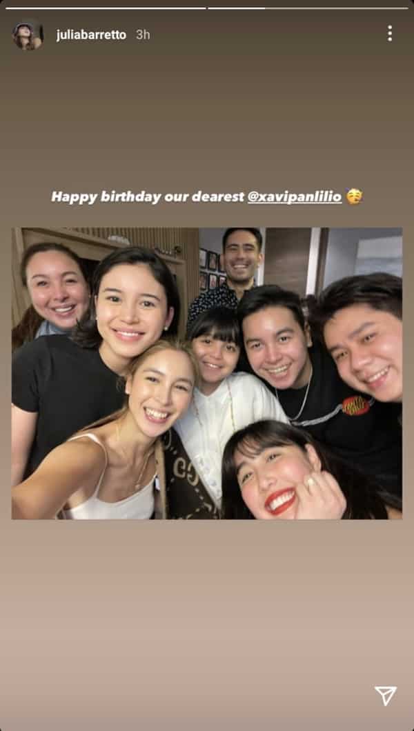 Gerald Anderson spotted with the Barrettos at Xavi Panlilio's birthday party